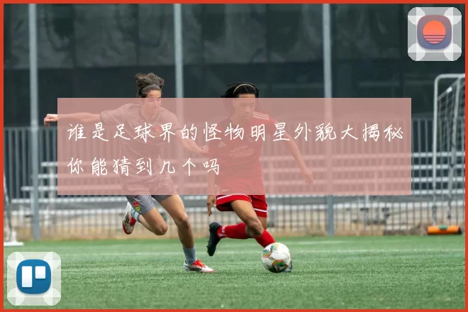 谁是足球界的怪物明星外貌大揭秘你能猜到几个吗